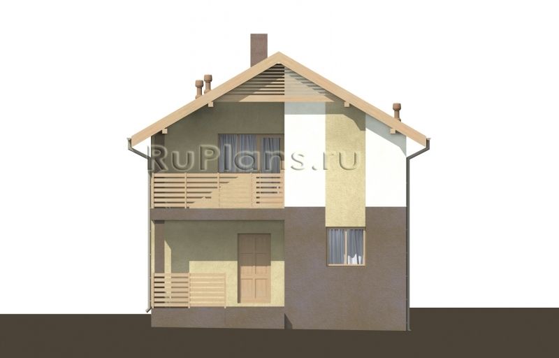 Дом с мансардой и балконом Rg5040 №4 Дом с мансардой и балконом Rg5040 №4