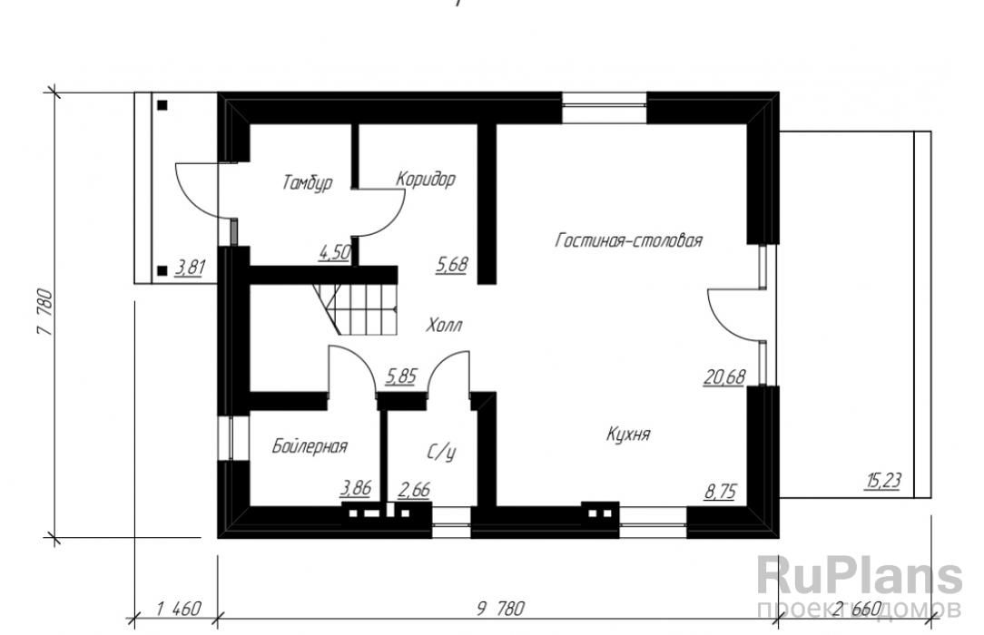Аккуратный дом с мансардой Rg3855 №8 Аккуратный дом с мансардой Rg3855 №8