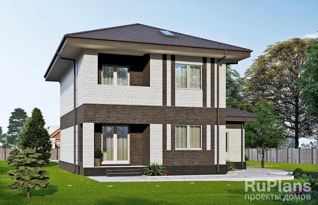 Двухэтажный дом с гаражом и лоджией Rg3918 №2 Двухэтажный дом с гаражом и лоджией Rg3918 №2