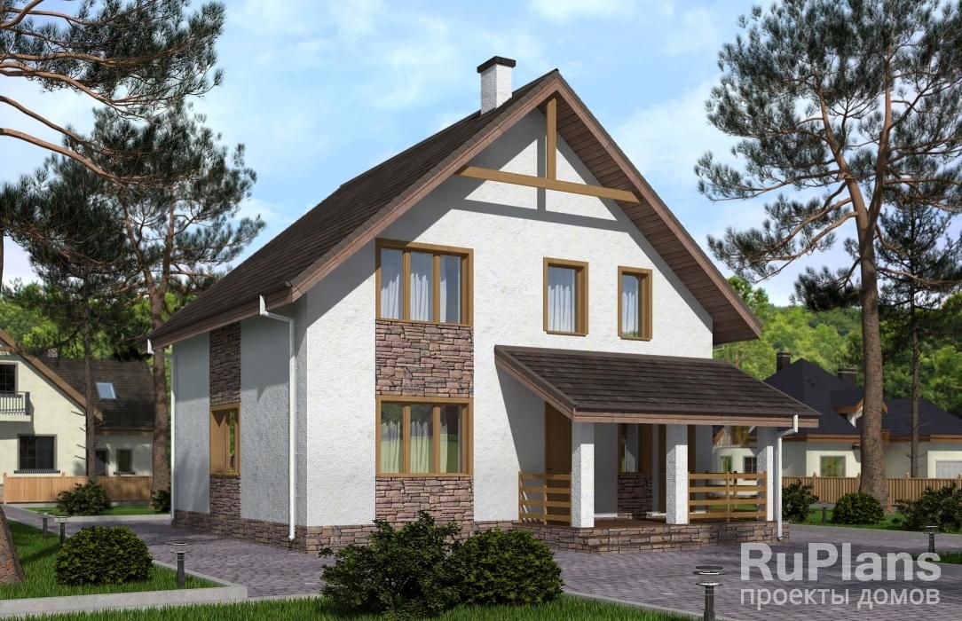 Аккуратный дом с мансардой Rg3842 Аккуратный дом с мансардой Rg3842