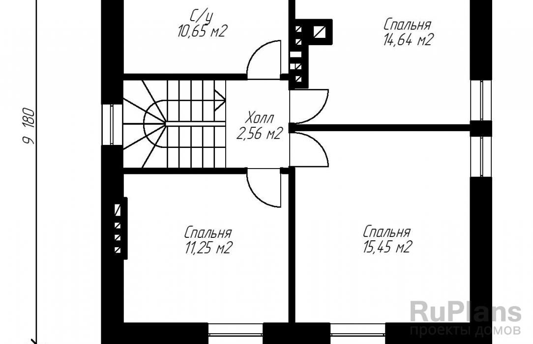 Дом с мансардой и  террасой Rg3322 №9