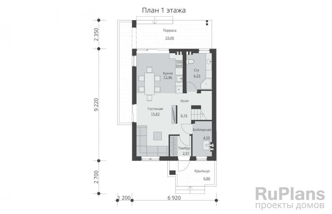 Двухэтажный дом с террасой Rg5295 №8