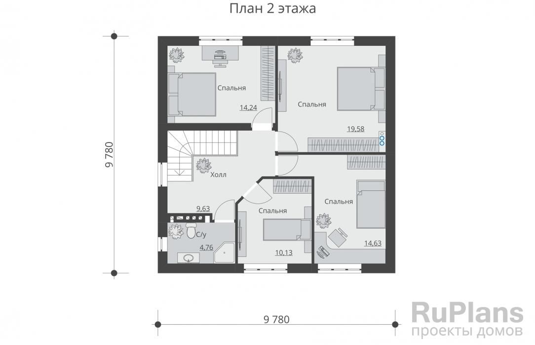Двухэтажный дом Rg5337 №9