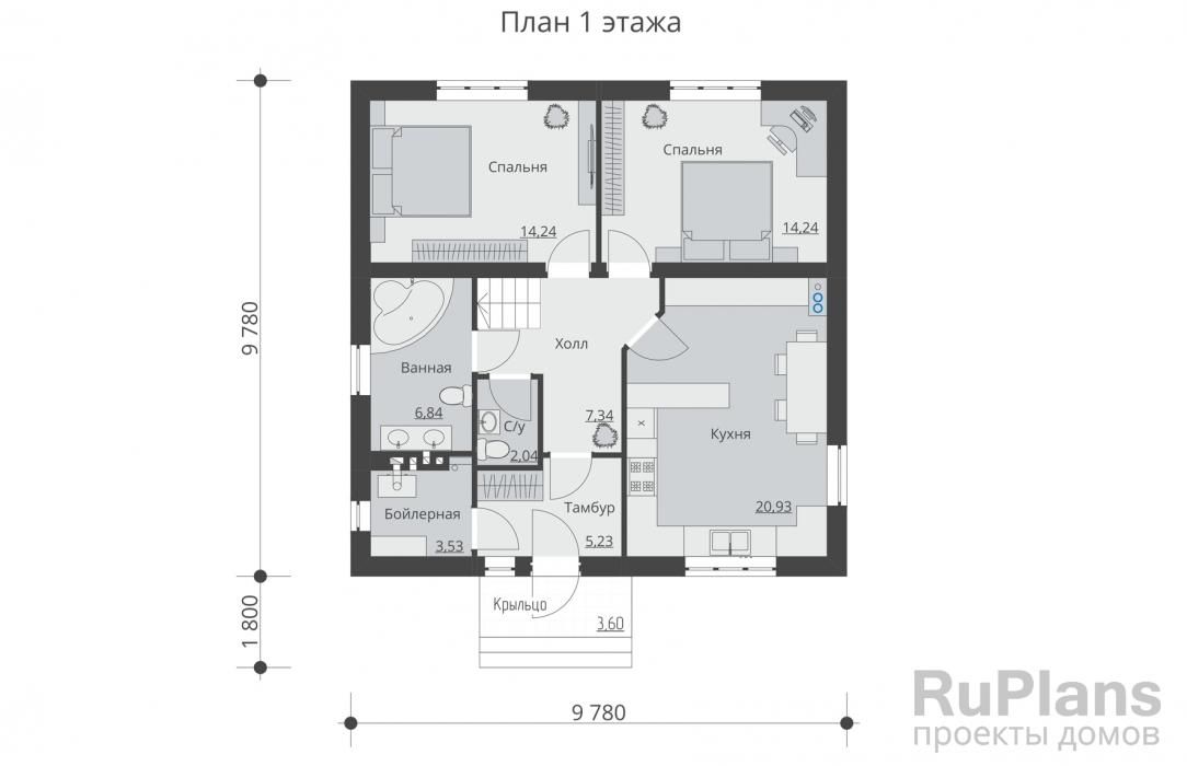 Двухэтажный дом Rg5337 №8