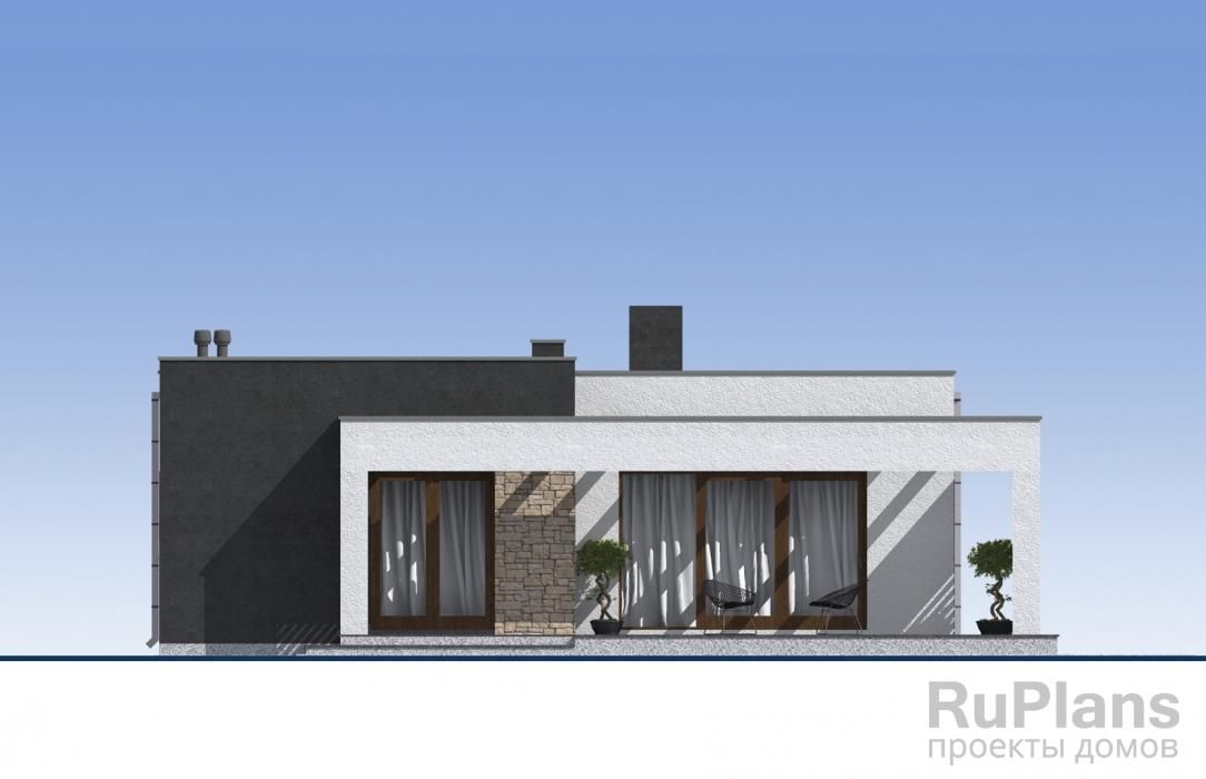 Проект одноэтажного жилого дома с террасой Rg5724 №6