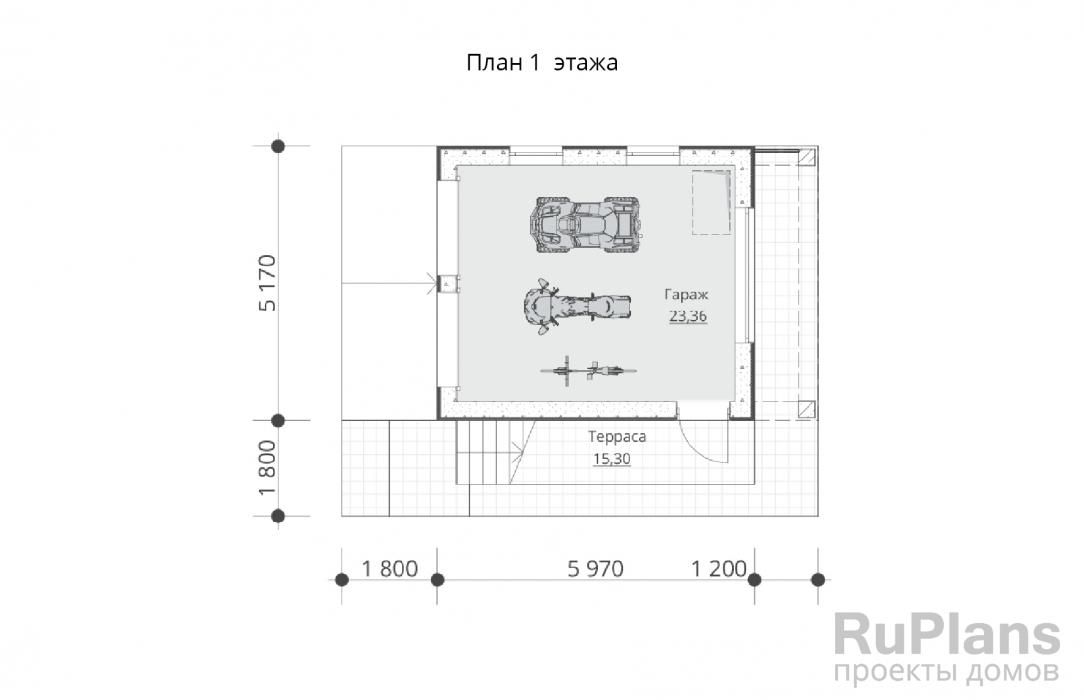 Двухэтажное здание с гаражом и подвалом Rg5986 №9 Двухэтажное здание с гаражом и подвалом Rg5986 №9