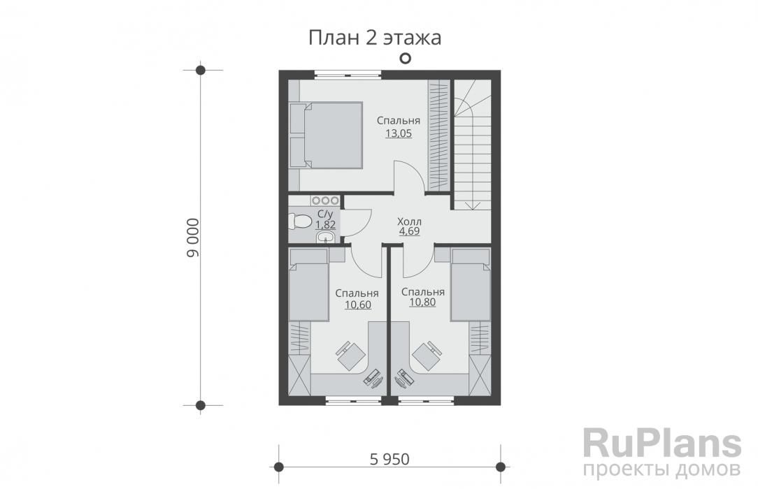 Двухэтажный дом с подвалом и террасой Rg5414 №10