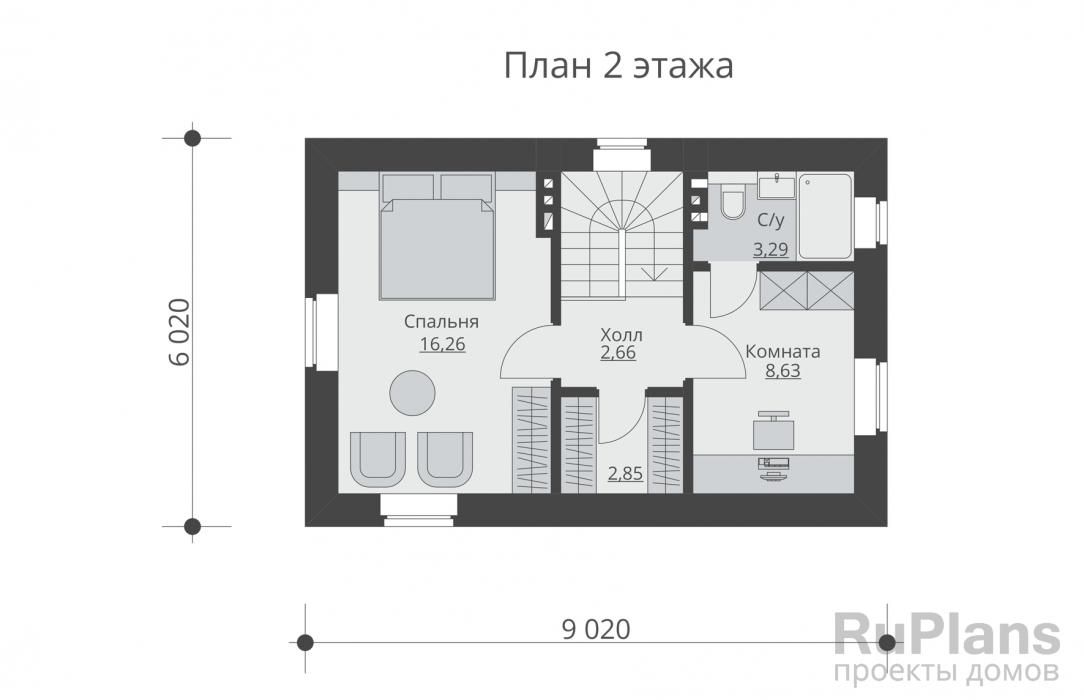 Двухэтажный дом с террасой Rg5852 №9