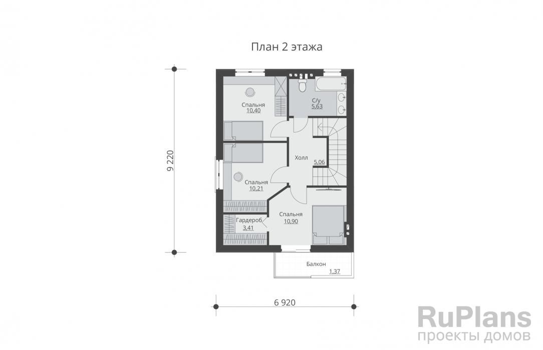 Двухэтажный дом с террасой Rg5295 №9