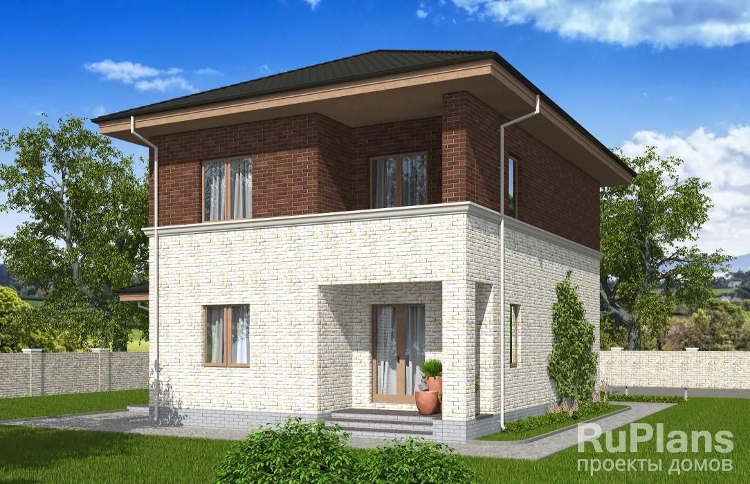 Двухэтажный дом с гаражом и балконом Rg5276 №3 Двухэтажный дом с гаражом и балконом Rg5276 №3