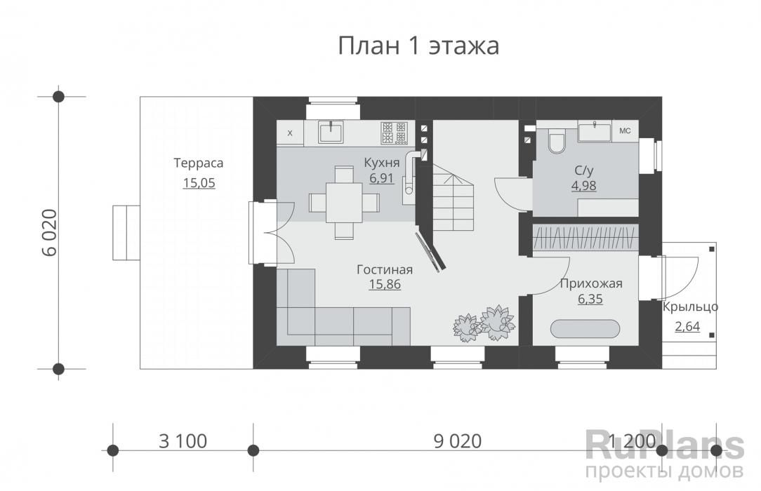 Двухэтажный дом с террасой Rg5852 №8