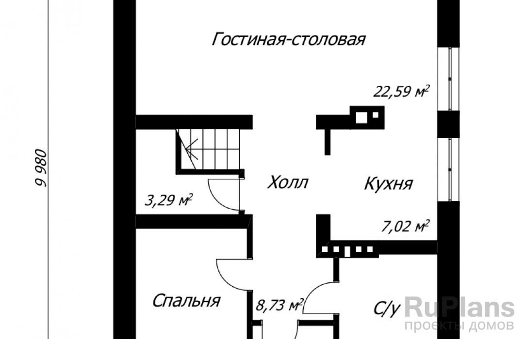 Аккуратный дом с мансардой Rg3798 №8 Аккуратный дом с мансардой Rg3798 №8