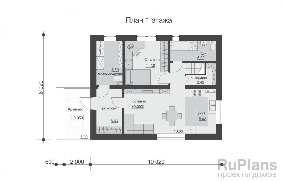Двухэтажный дом с мансардой, террасой и четырьмя спальнями Rg6617 №8