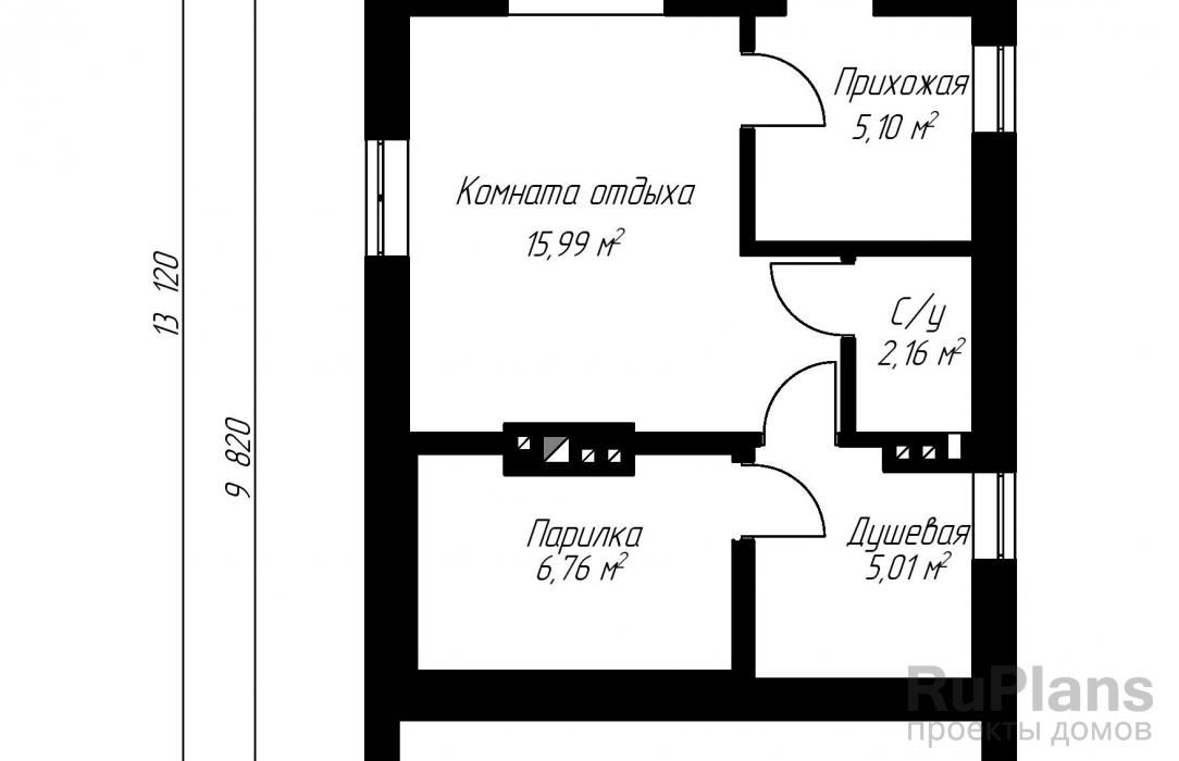 Баня с террасой Rg3325 №8 Баня с террасой Rg3325 №8