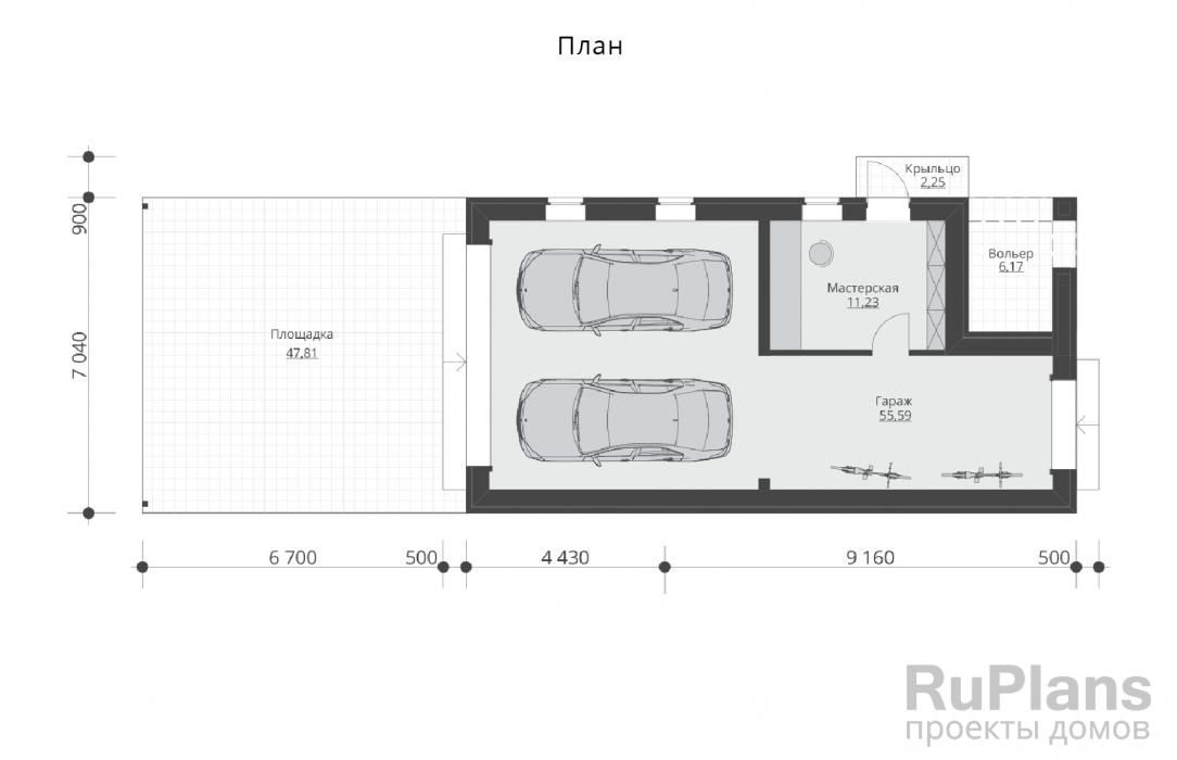 Гараж на две машины Rg5943 №8 Гараж на две машины Rg5943 №8
