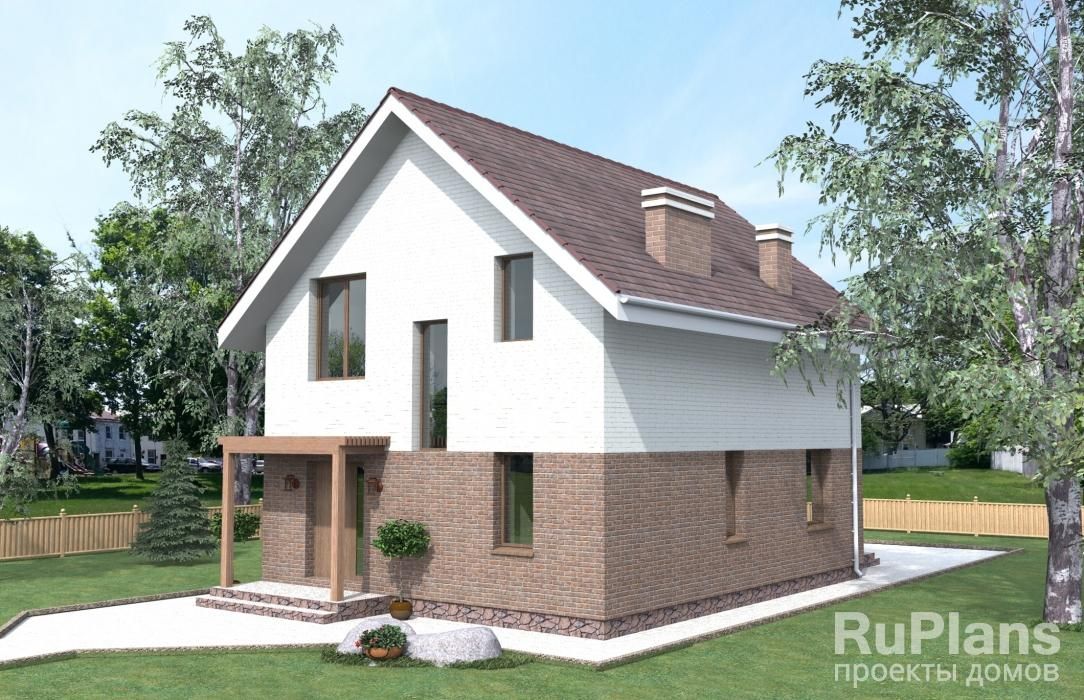 Аккуратный дом с мансардой Rg3855 Аккуратный дом с мансардой Rg3855