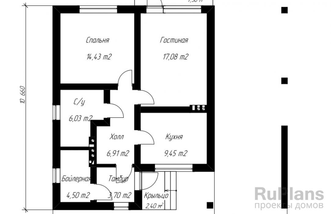 Проект уютного небольшого коттеджа Rg3791 №8 Проект уютного небольшого коттеджа Rg3791 №8
