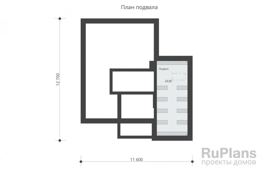 Двухэтажный дом с гаражом, подвалом и балконом Rg5192 №8 Двухэтажный дом с гаражом, подвалом и балконом Rg5192 №8