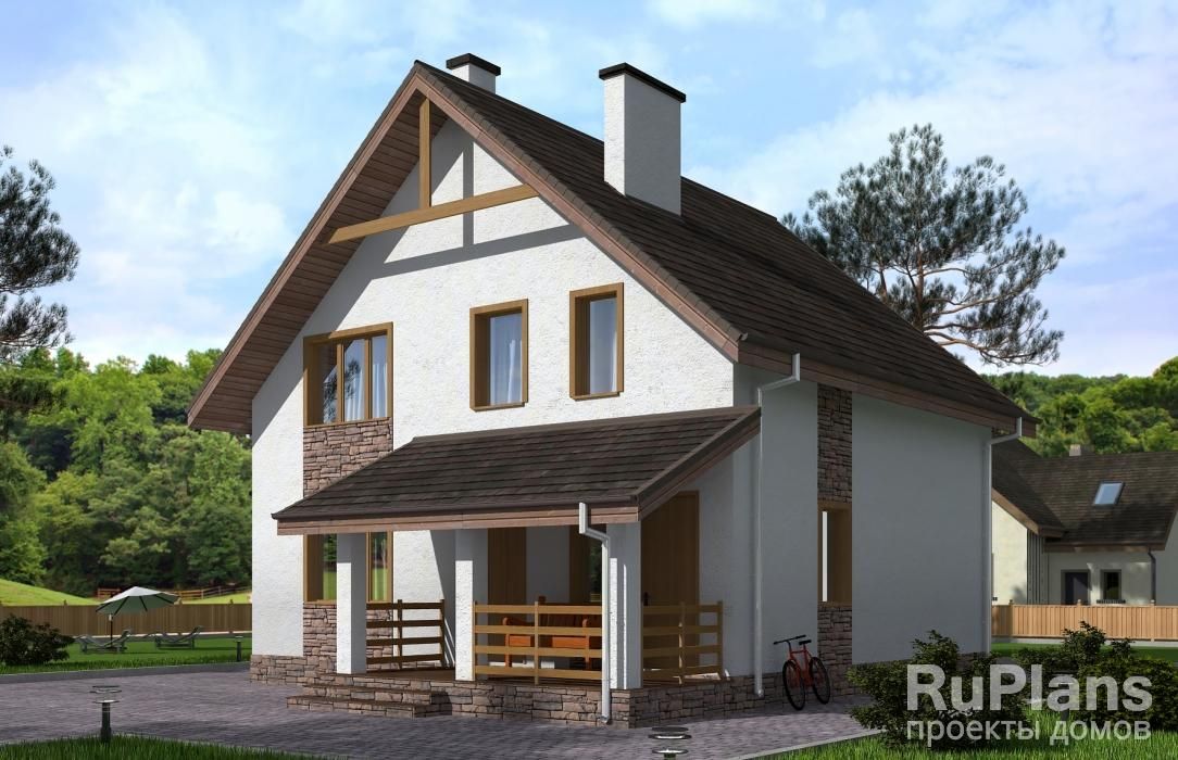 Аккуратный дом с мансардой Rg3842 №1 Аккуратный дом с мансардой Rg3842 №1
