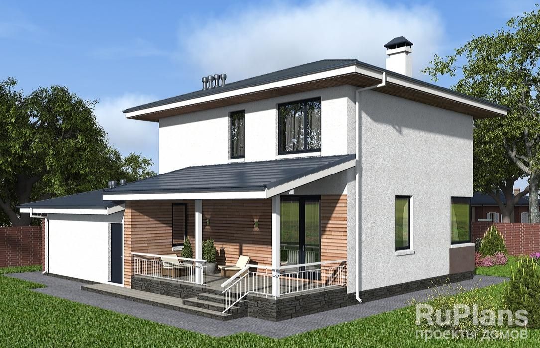Двухэтажный дом с кухней-столовой, гаражом, тремя спальнями и балконом. Rg6576 №2