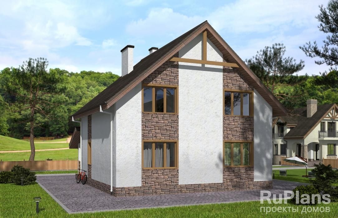 Аккуратный дом с мансардой Rg3842 №2 Аккуратный дом с мансардой Rg3842 №2