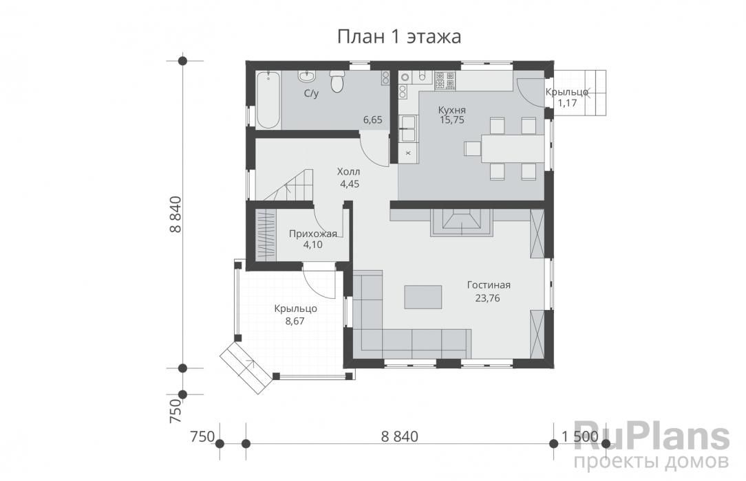 Двухэтажный дом с балконом Rg5401 №8