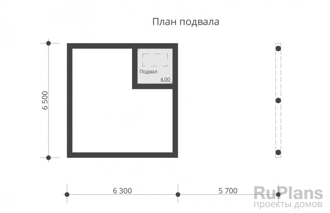 Гараж с подвалом и навесом Rg5170 №8 Гараж с подвалом и навесом Rg5170 №8