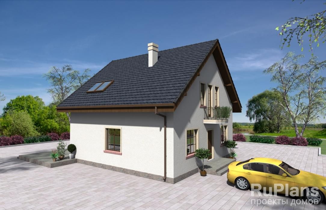 Аккуратный дом с мансардой Rg3888 №1