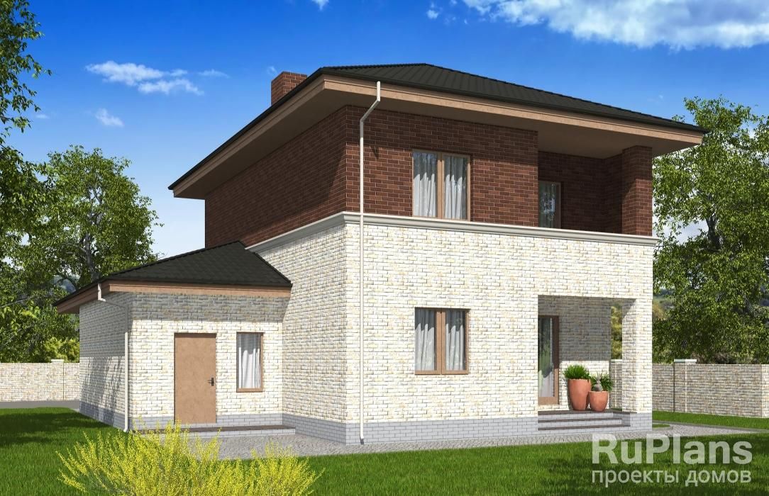 Двухэтажный дом с гаражом и балконом Rg5276 №2 Двухэтажный дом с гаражом и балконом Rg5276 №2