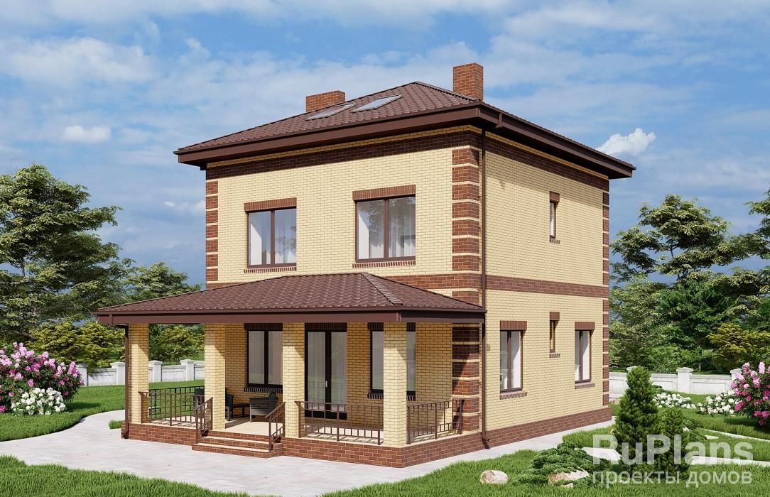 Двухэтажный дом с мансардой, террасой и четырьмя спальнями Rg6441 №2