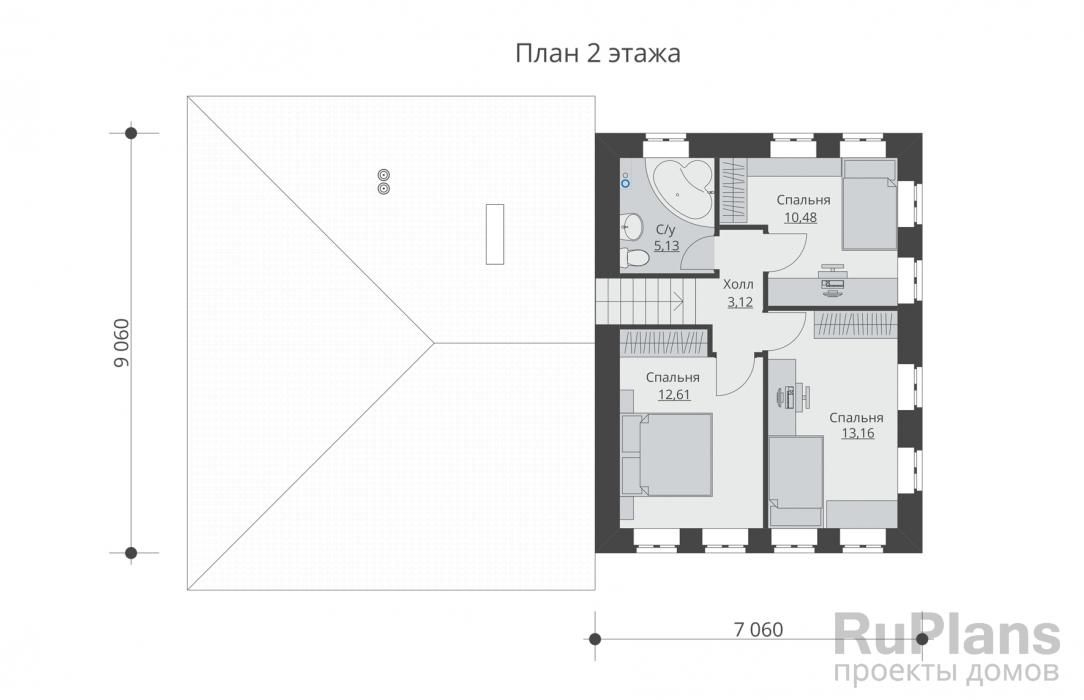Двухэтажный дом с гаражом Rg5618 №9