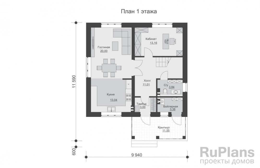 Дом с мансардой Rg5045 №8 Дом с мансардой Rg5045 №8