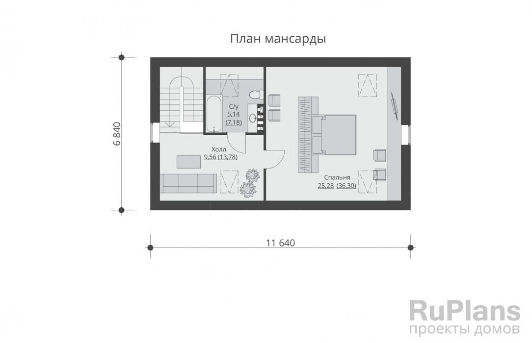 Гараж с жилым мансардным этажом Rg5624 №9 Гараж с жилым мансардным этажом Rg5624 №9