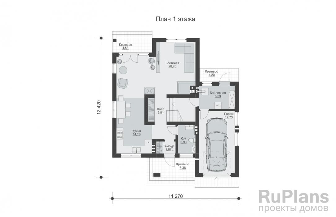 Двухэтажный дом с гаражом и тремя спальнями Rg3865 №8