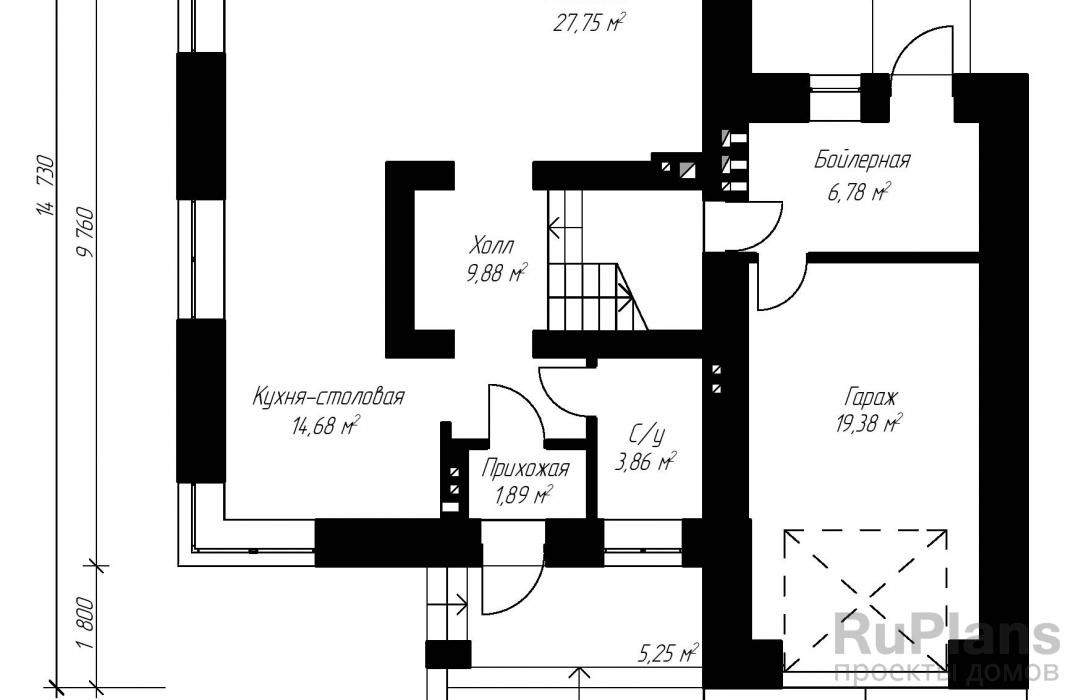 Двухэтажный дом с гаражом,  террасой и балконом Rg3317 №8