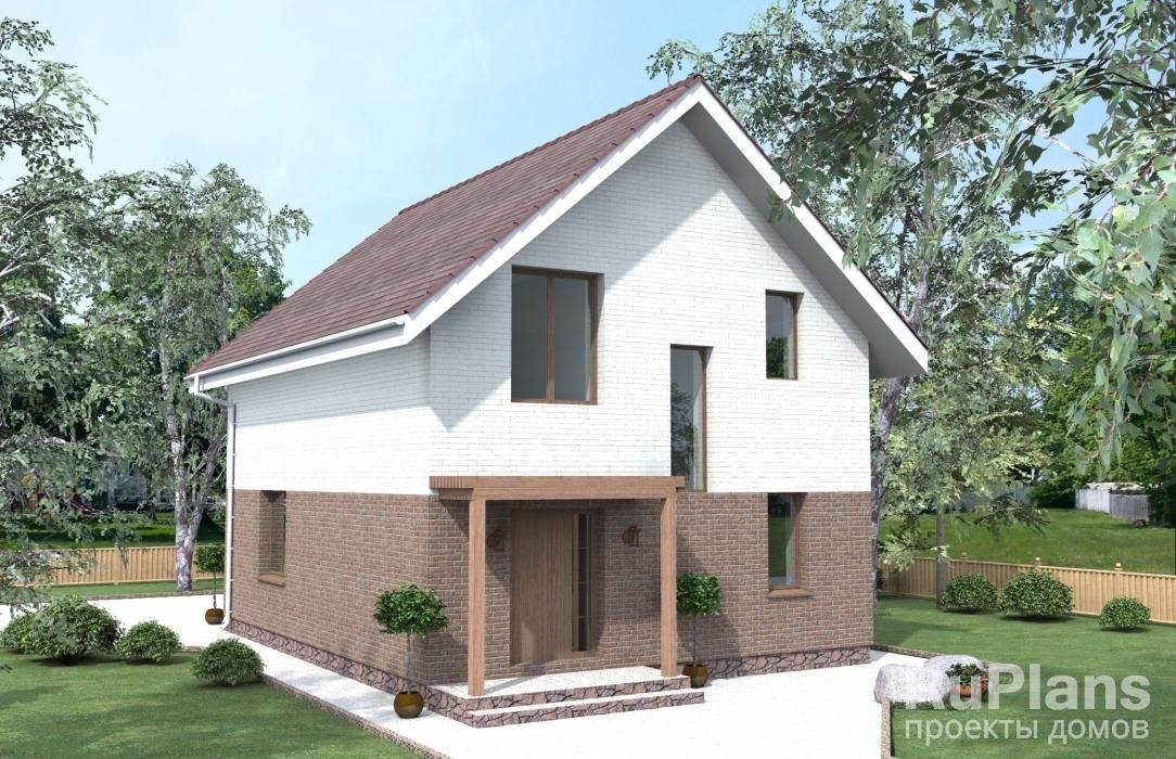 Аккуратный дом с мансардой Rg3855 №1 Аккуратный дом с мансардой Rg3855 №1