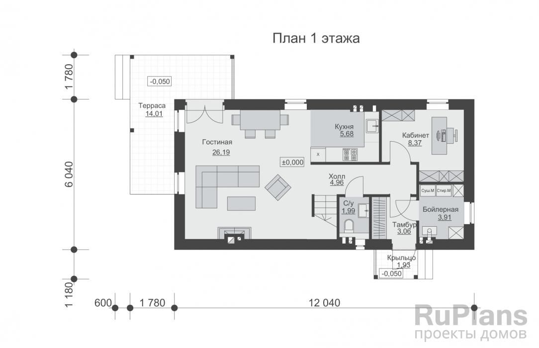 Двухэтажный дом с террасой Rg4879 №8
