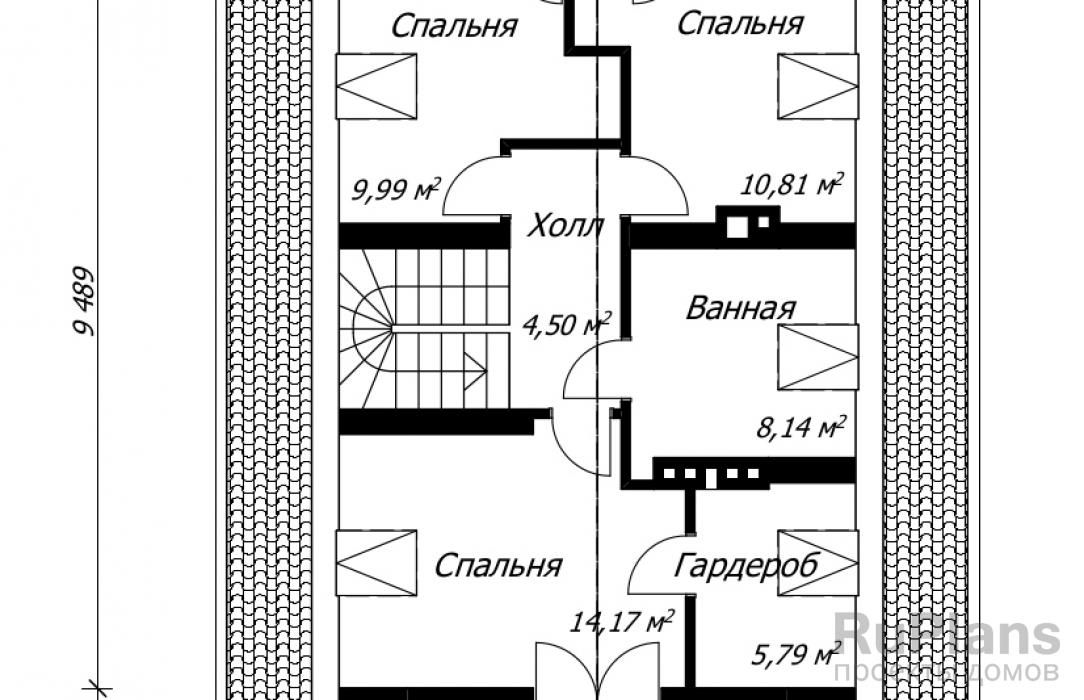 Аккуратный дом с мансардой Rg3798 №9 Аккуратный дом с мансардой Rg3798 №9