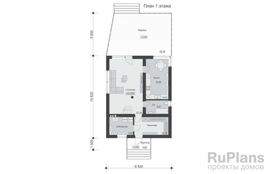Двухэтажный дом с террасой и тремя спальнями Rg6589 №8