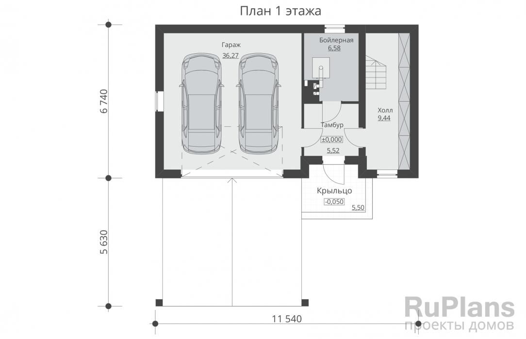 Гараж с жилым мансардным этажом Rg5215 №8 Гараж с жилым мансардным этажом Rg5215 №8