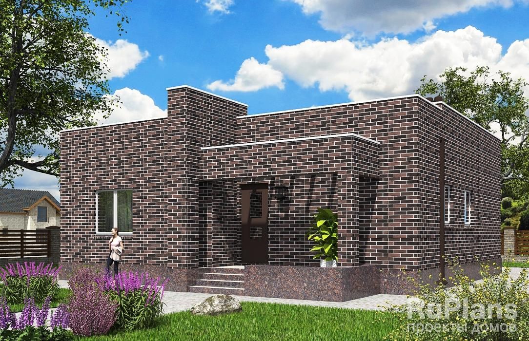 Одноэтажный жилой дом с террасой Rg5630