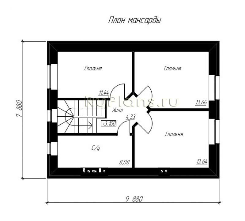 Дом с мансардой Rg5066 №9 Дом с мансардой Rg5066 №9