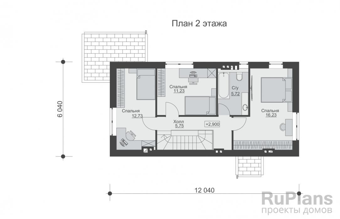 Двухэтажный дом с террасой Rg4879 №9