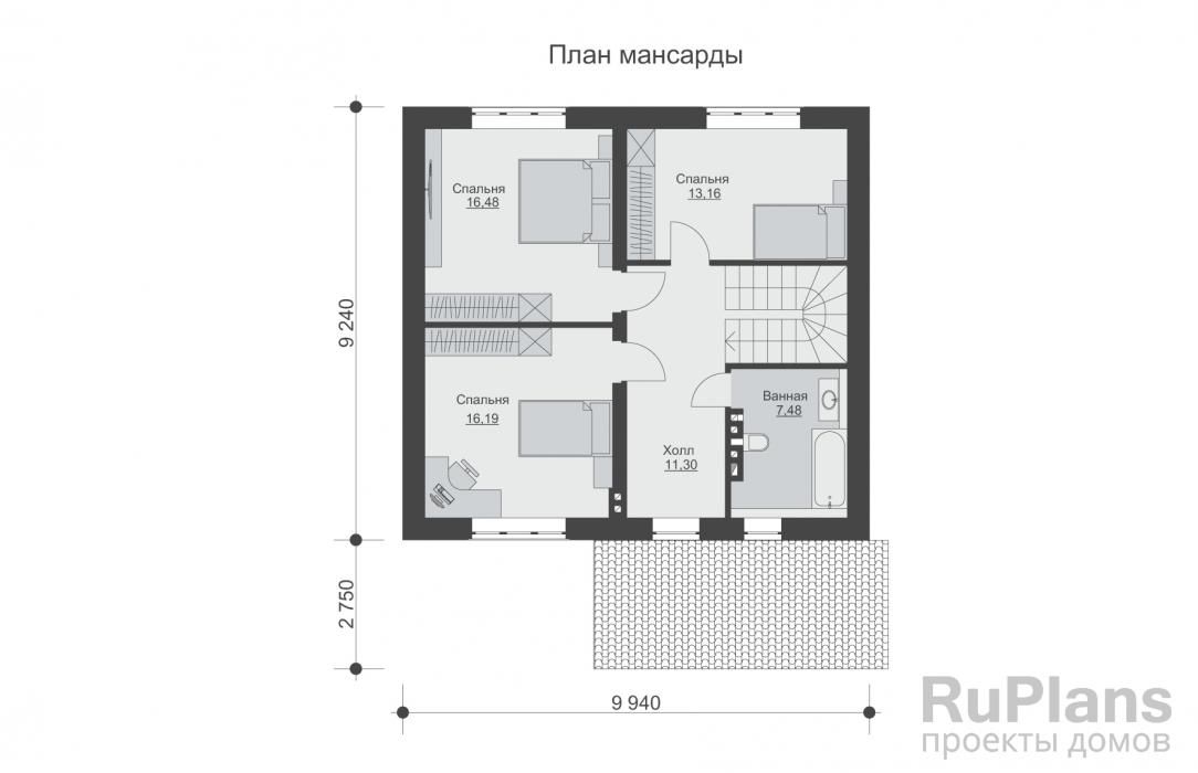 Дом с мансардой Rg5045 №9 Дом с мансардой Rg5045 №9